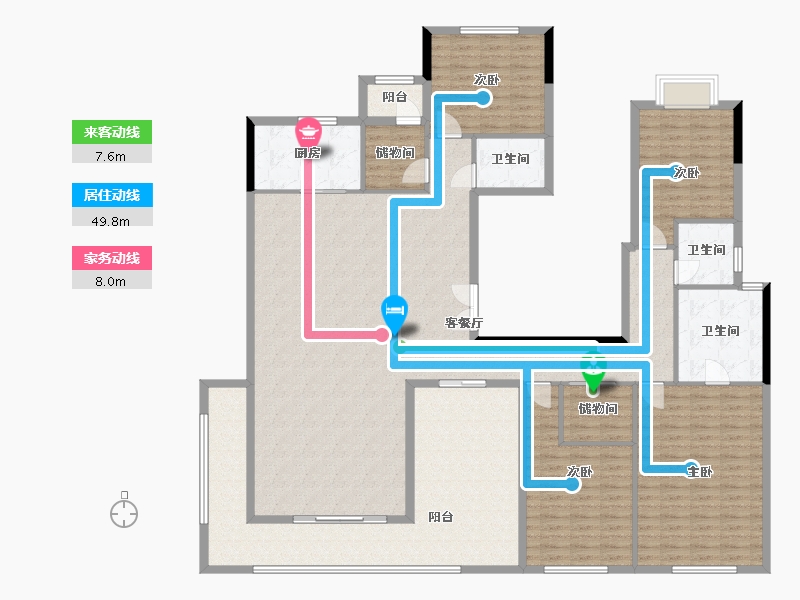 湖南省-长沙市-远洋红星长沙天铂-207.27-户型库-动静线