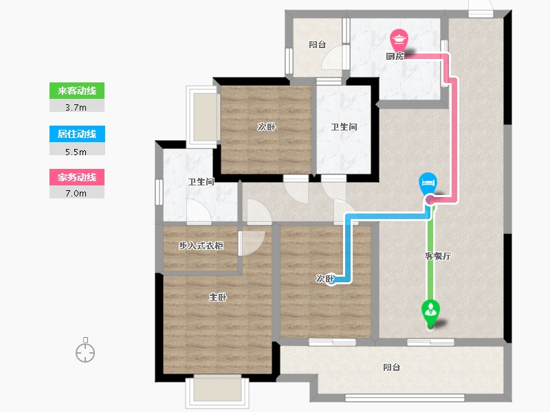 重庆-重庆市-凯德九章-117.00-户型库-动静线