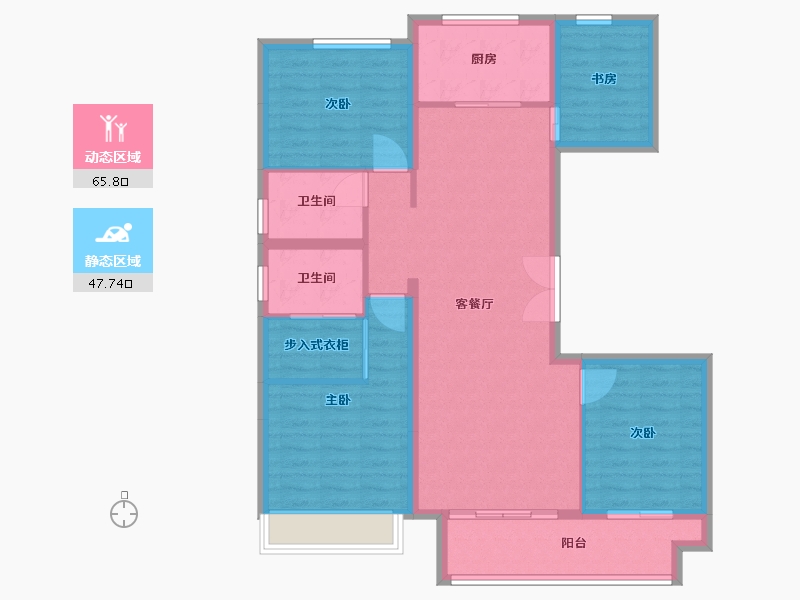 河南省-商丘市-天龙湖中央公园-102.40-户型库-动静分区