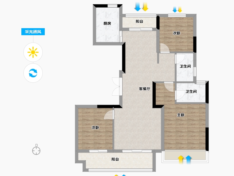 河南省-商丘市-天龙湖中央公园-92.01-户型库-采光通风