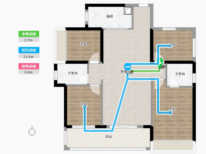 广东省-汕头市-中海地产悦江府北区东区-102.40-户型库-动静线