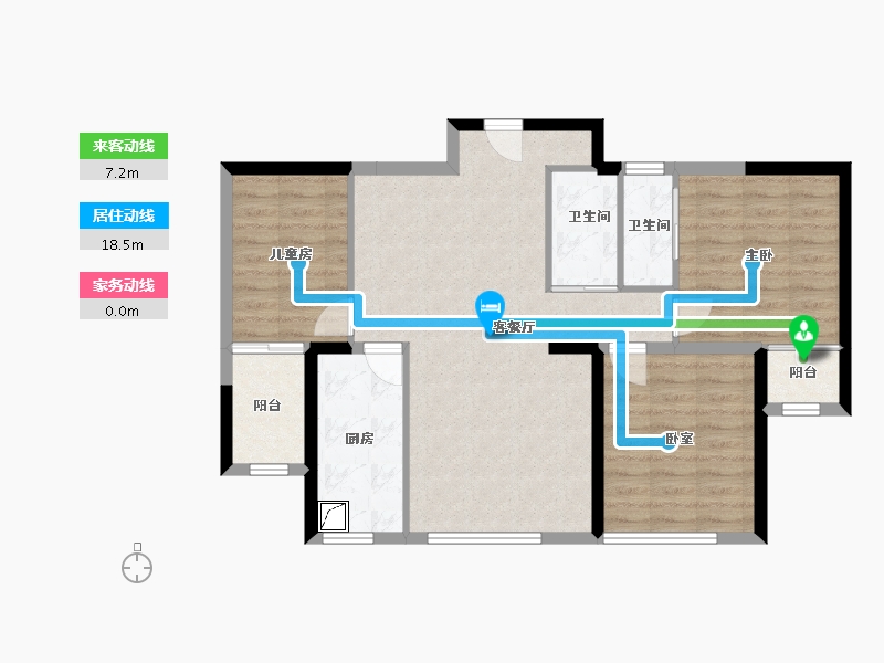 山西省-阳泉市-泉民华府-85.60-户型库-动静线