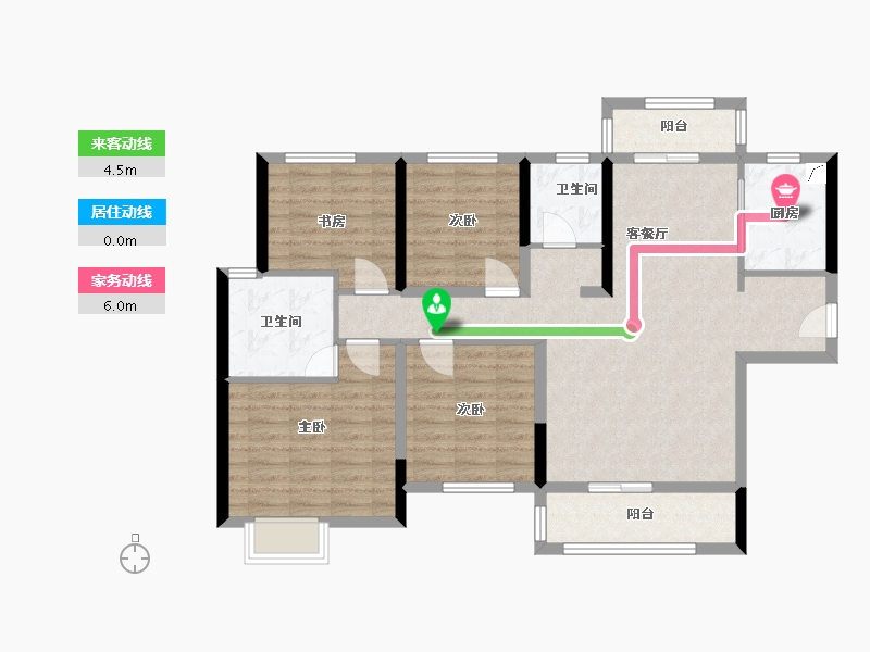 湖南省-长沙市-中建嘉和城凤凰台-100.35-户型库-动静线