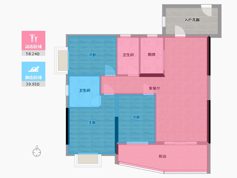 广东省-惠州市-蓝湾半岛-80.00-户型库-动静分区