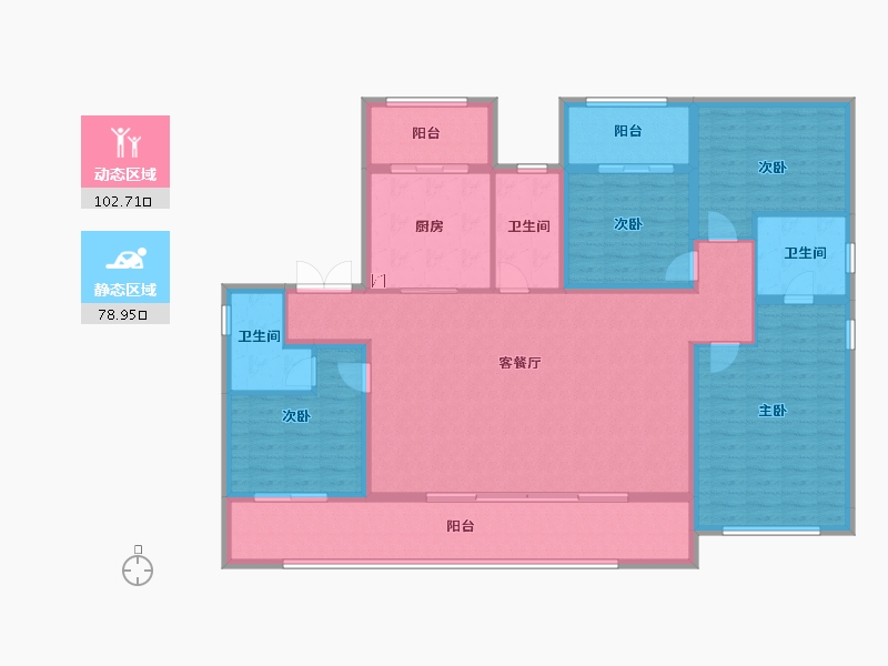 山东省-青岛市-青建金宸府-165.38-户型库-动静分区