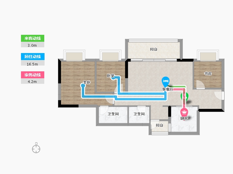 重庆-重庆市-三一云城-82.71-户型库-动静线