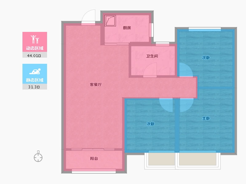 山西省-大同市-学府华庭-70.00-户型库-动静分区