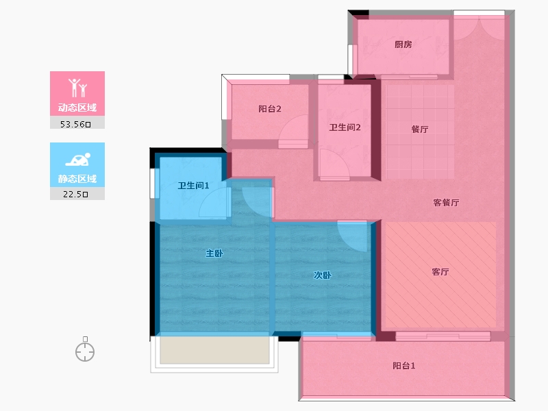 广东省-惠州市-天益府-68.25-户型库-动静分区