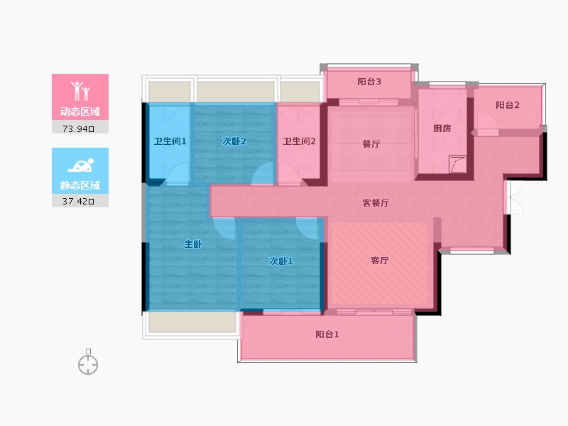 广东省-惠州市-天益府-100.01-户型库-动静分区