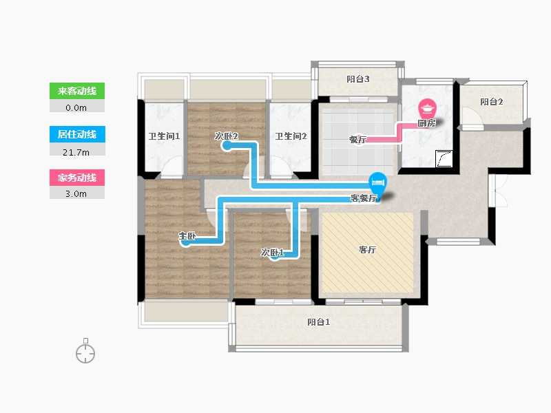 广东省-惠州市-天益府-98.83-户型库-动静线