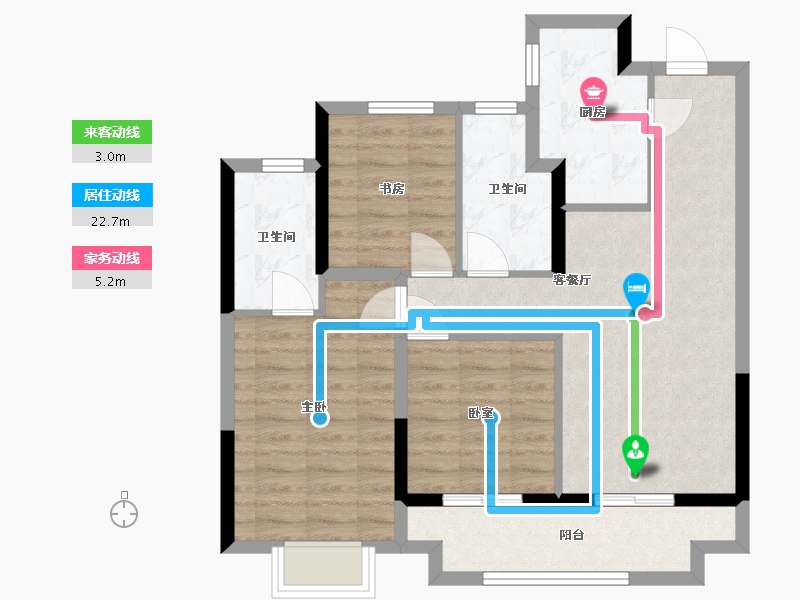 浙江省-绍兴市-文德上院-82.40-户型库-动静线