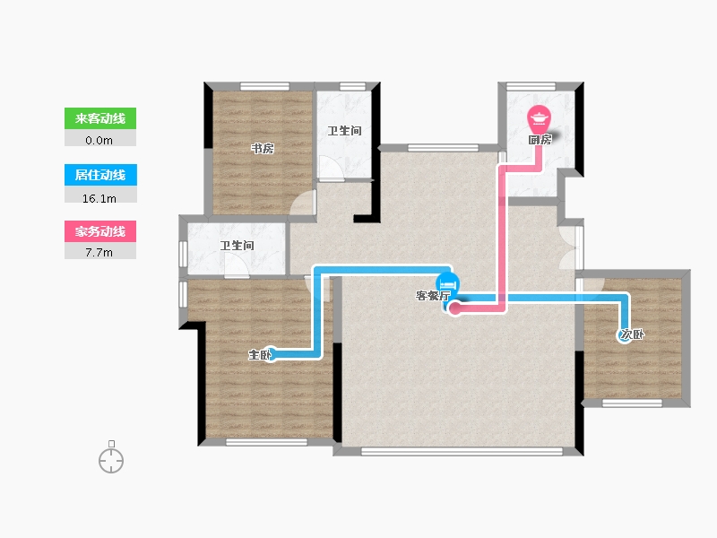 黑龙江省-哈尔滨市-大正澜庭-125.43-户型库-动静线