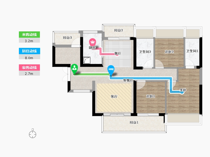 广东省-惠州市-天益府-88.60-户型库-动静线