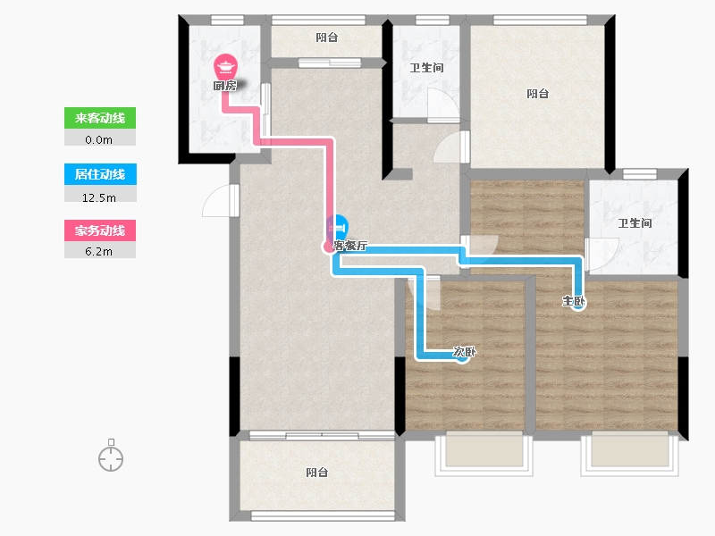 安徽省-蚌埠市-中南·观淮府-99.00-户型库-动静线