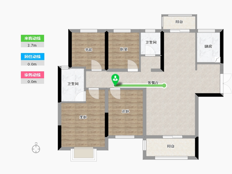 湖南省-长沙市-中建嘉和城凤凰台-93.14-户型库-动静线