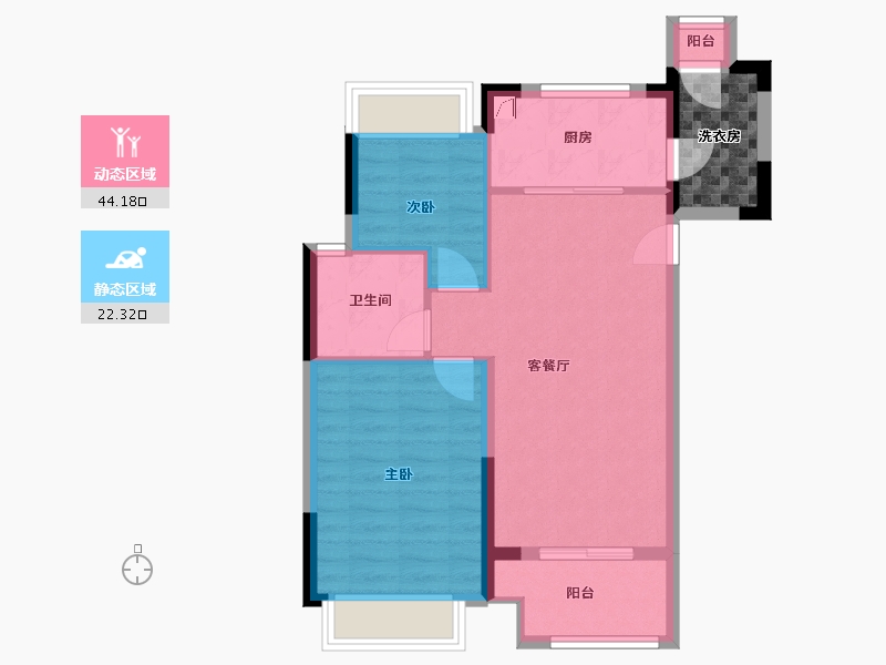 重庆-重庆市-万科城-82.00-户型库-动静分区