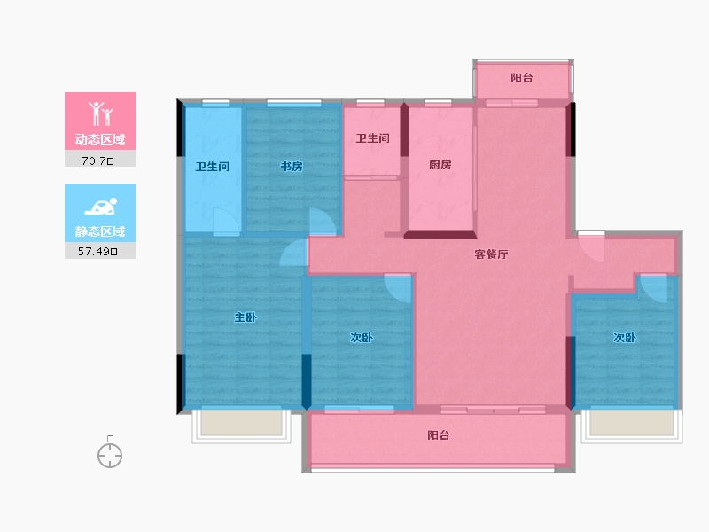 浙江省-嘉兴市-上湖云庐-116.00-户型库-动静分区