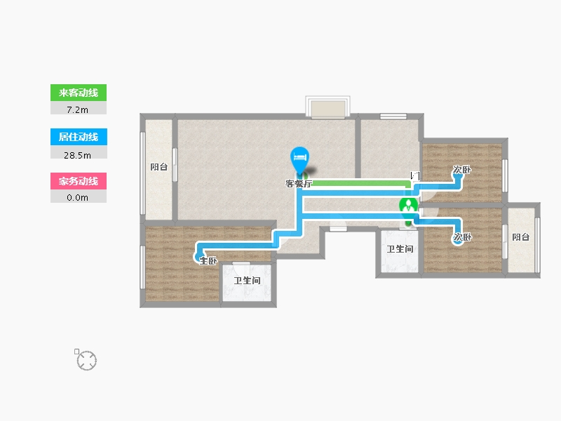 山西省-太原市-北张住宅小区-北区-120.00-户型库-动静线