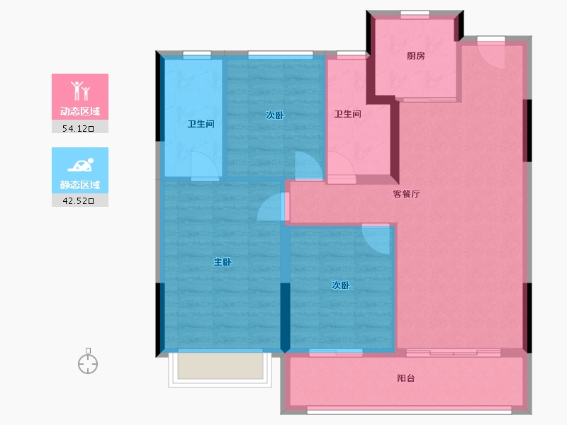 浙江省-嘉兴市-上湖云庐-87.21-户型库-动静分区