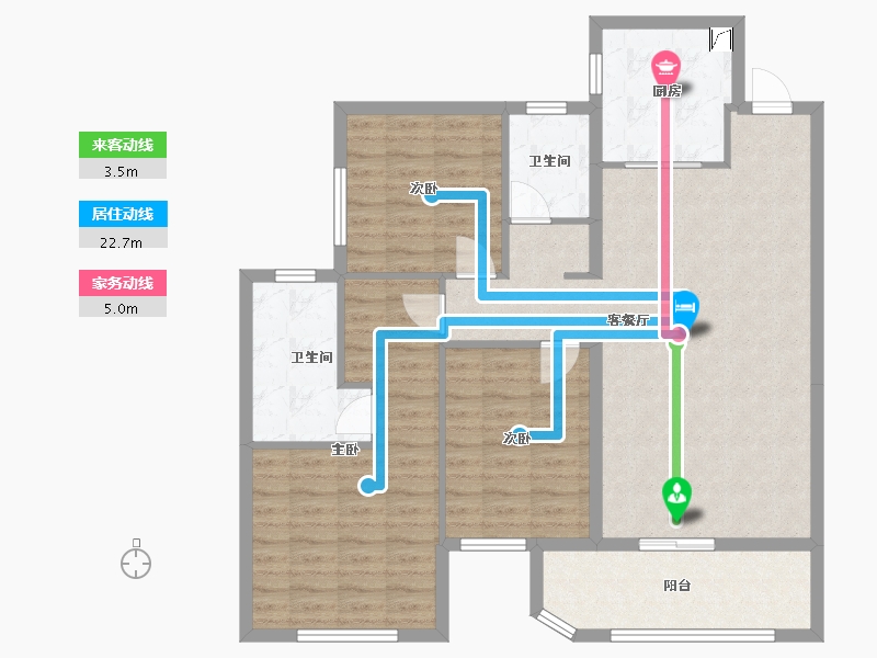 湖南省-长沙市-高桥壹品-102.01-户型库-动静线