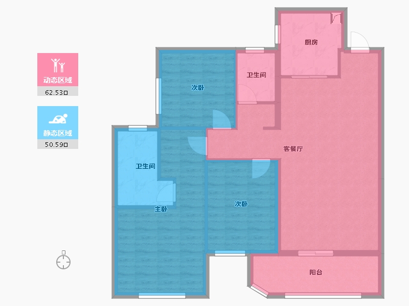 湖南省-长沙市-高桥壹品-102.01-户型库-动静分区