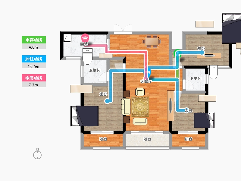 湖南省-长沙市-长房金阳府-91.21-户型库-动静线