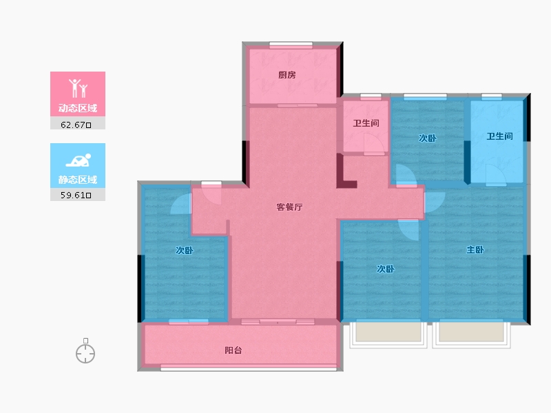 浙江省-嘉兴市-静安府邸-109.60-户型库-动静分区