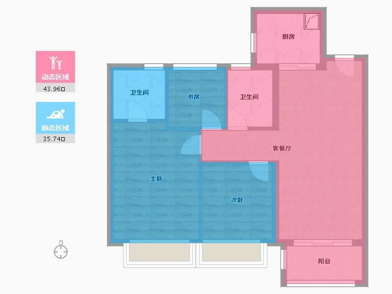 浙江省-嘉兴市-大众馨苑-71.19-户型库-动静分区