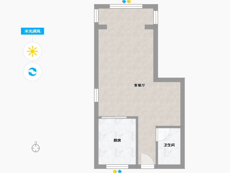 上海-上海市-禹洲雍贤府-77.00-户型库-采光通风