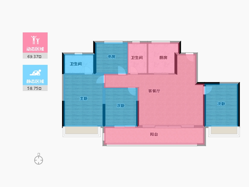 浙江省-嘉兴市-交控&安高嘉隐云庭-116.00-户型库-动静分区