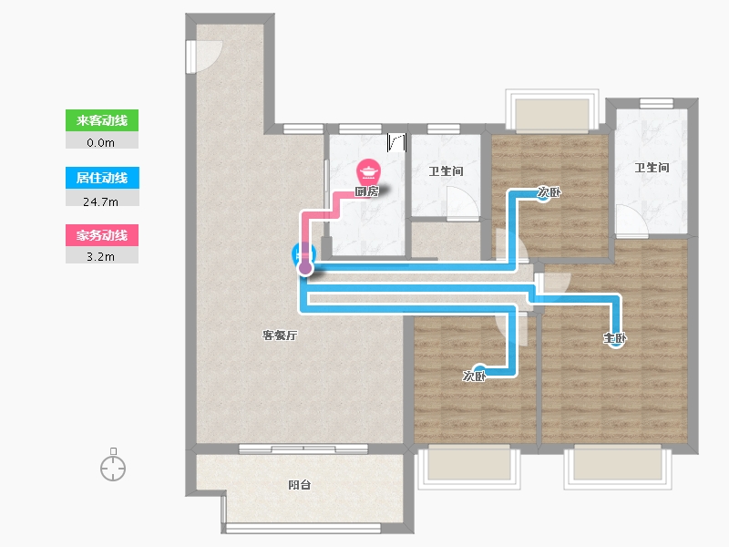 江苏省-常州市-公园道雅苑-97.00-户型库-动静线