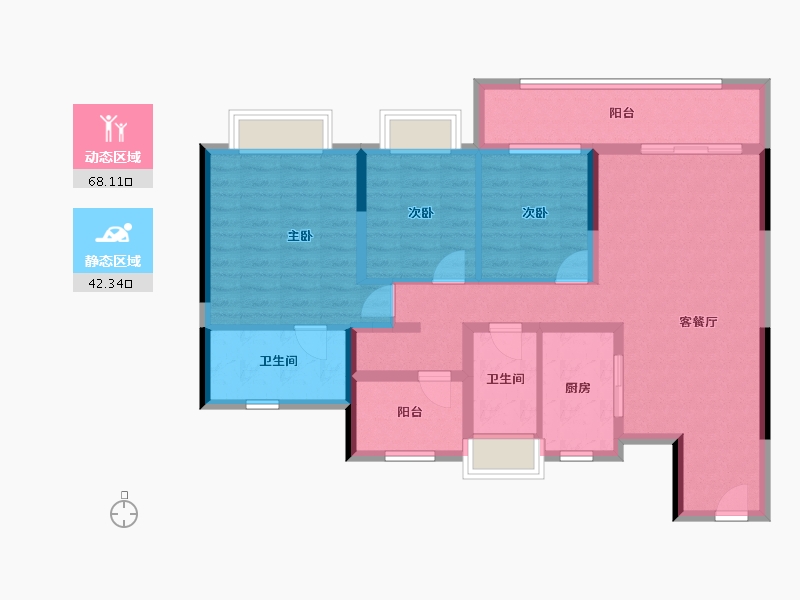 广东省-广州市-中建玖玥湾-97.90-户型库-动静分区