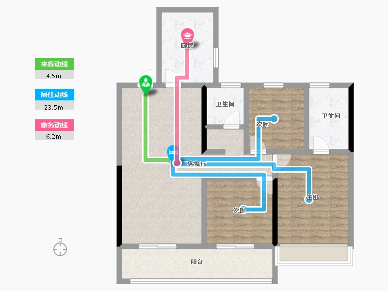 河南省-郑州市-华润置地润园-103.34-户型库-动静线