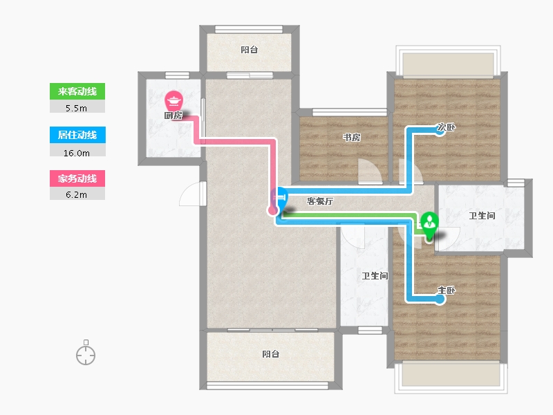 湖南省-常德市-诚信丽景-95.81-户型库-动静线