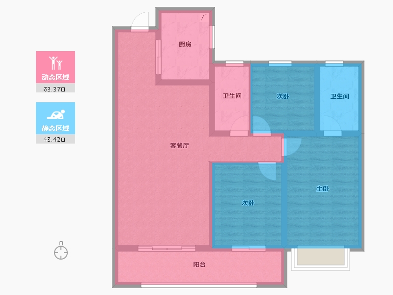 山东省-青岛市-静澜山-95.21-户型库-动静分区