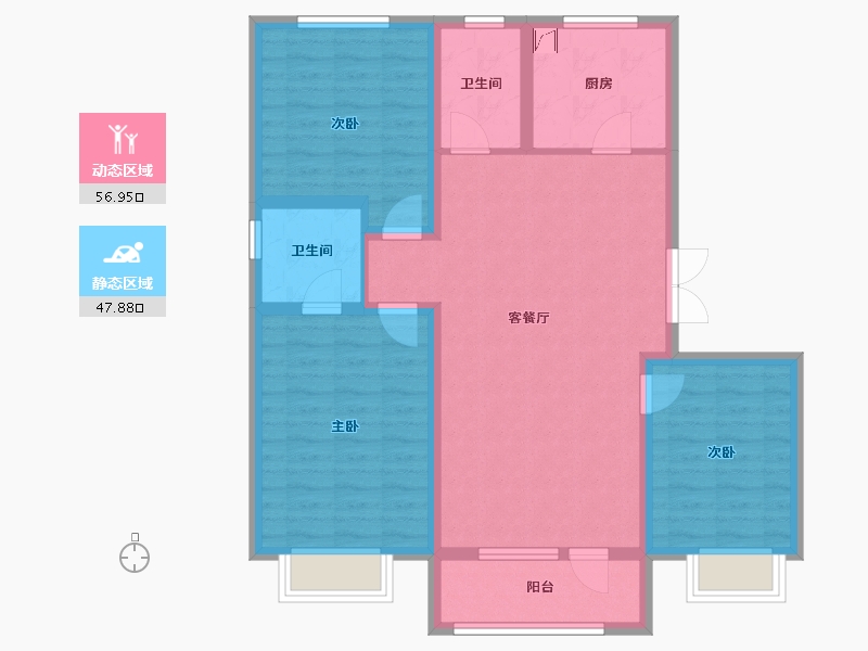 河北省-唐山市-国茂府-110.00-户型库-动静分区