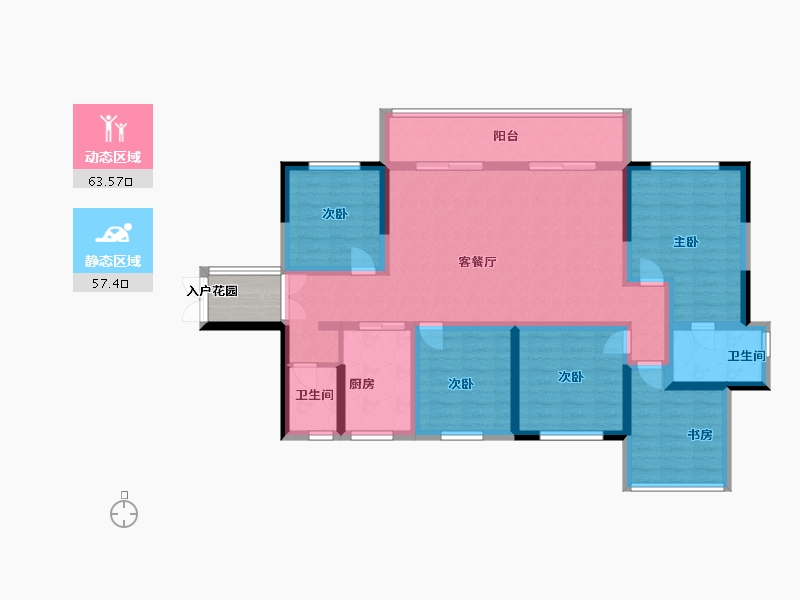 贵州省-黔西南布依族苗族自治州-富康国际生态城麓榕岛-110.00-户型库-动静分区