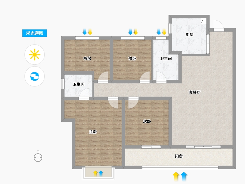 山东省-青岛市-静澜山-118.41-户型库-采光通风