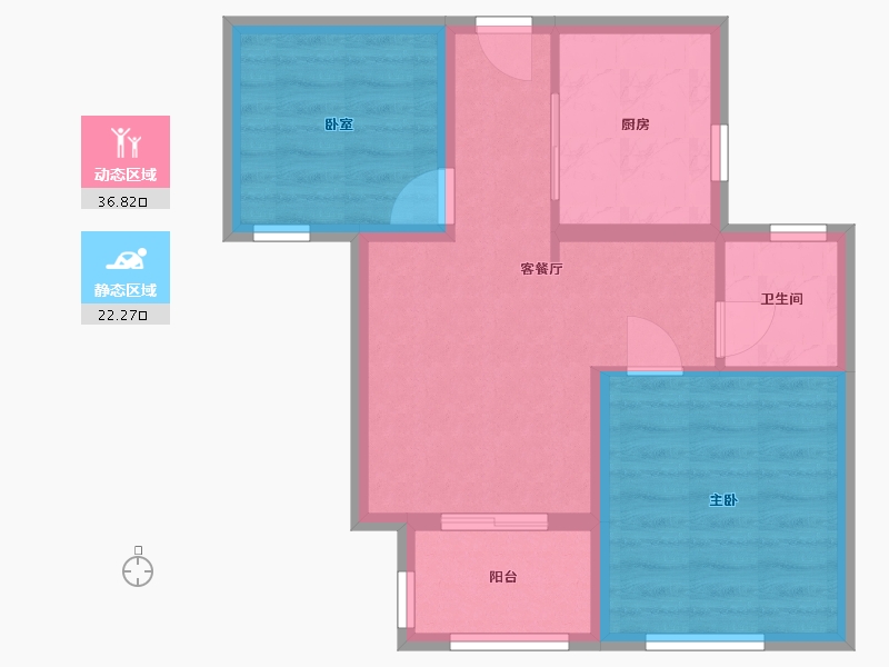 上海-上海市-南翔秀城绿色嘉苑-52.00-户型库-动静分区