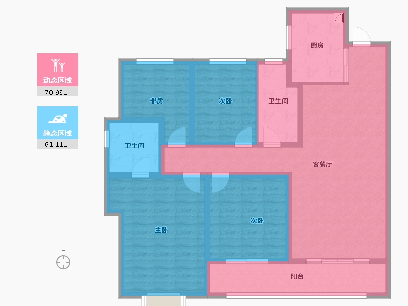 山东省-青岛市-静澜山-117.61-户型库-动静分区