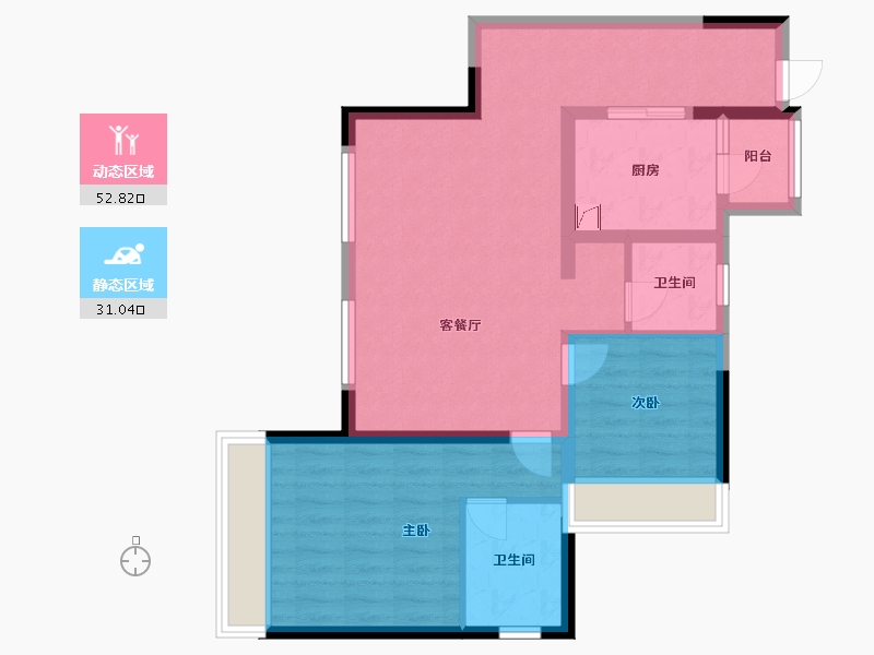 四川省-成都市-公园首府-82.00-户型库-动静分区