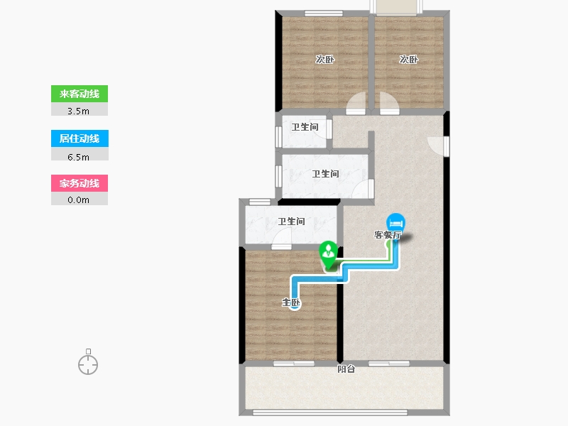 河南省-郑州市-华润置地润园-105.35-户型库-动静线