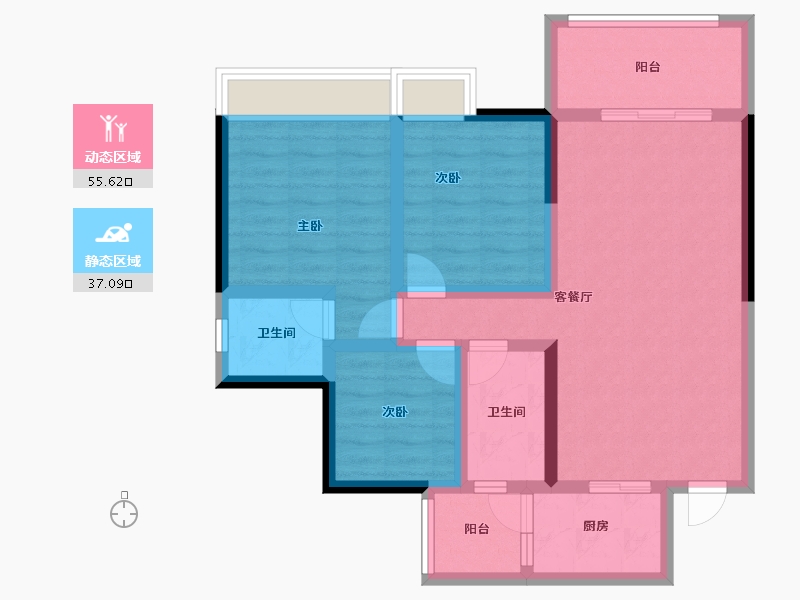 贵州省-遵义市-习水希望城-81.41-户型库-动静分区