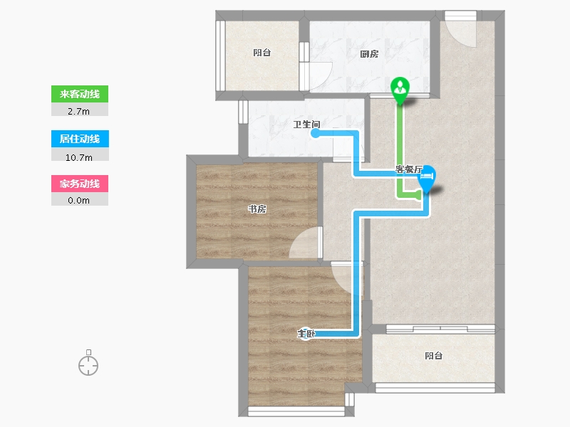 广东省-肇庆市-碧海湾金沙一号商住小区-59.30-户型库-动静线