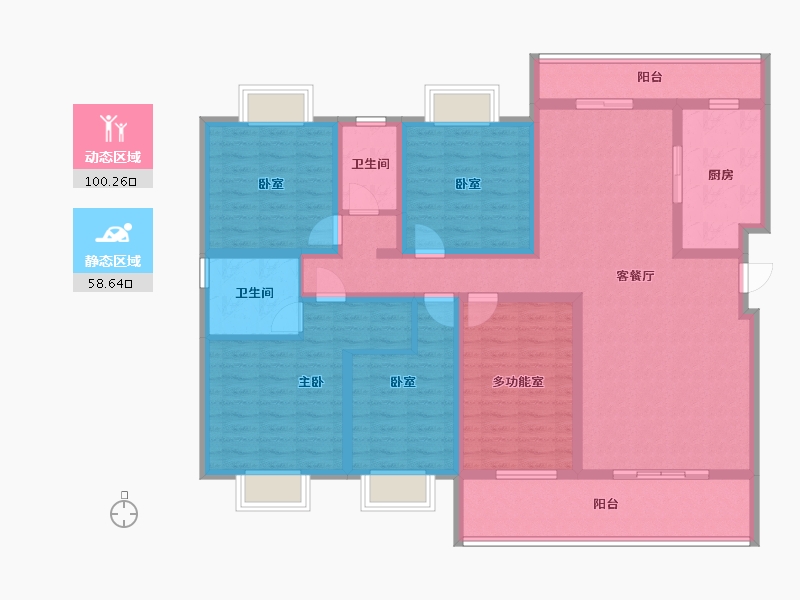 云南省-曲靖市-罗平金花玉湖文旅小镇-140.49-户型库-动静分区