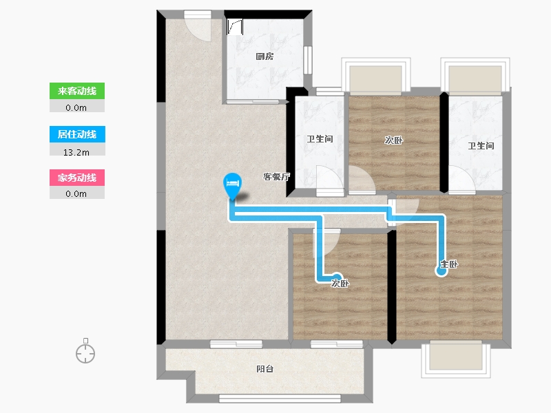 湖南省-长沙市-远洋红星长沙天铂-79.98-户型库-动静线