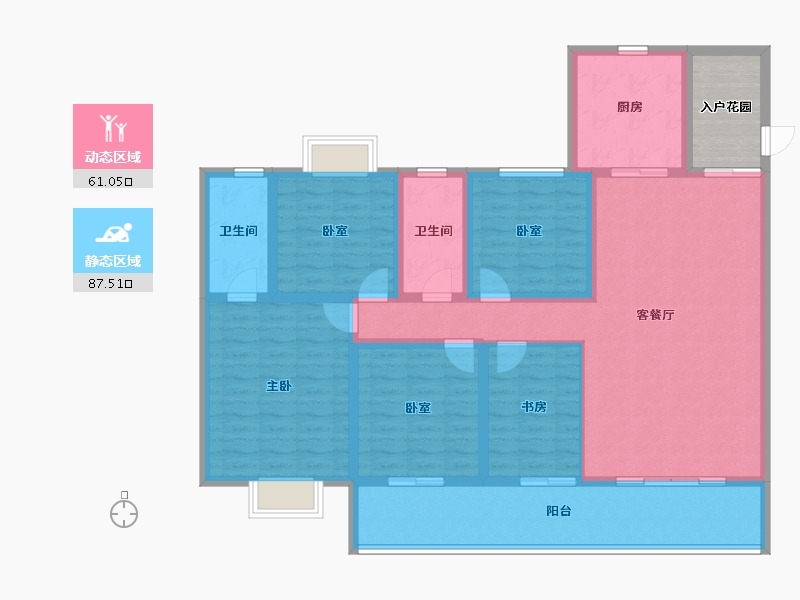 云南省-曲靖市-罗平金花玉湖文旅小镇-138.84-户型库-动静分区