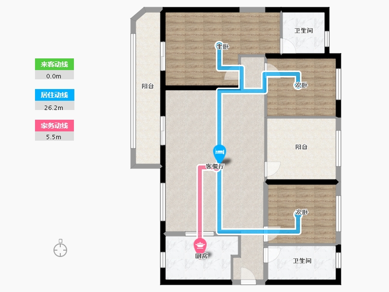 湖南省-长沙市-高桥壹品-127.05-户型库-动静线