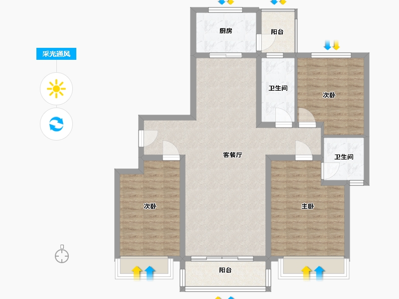 河南省-安阳市-尚院-100.00-户型库-采光通风