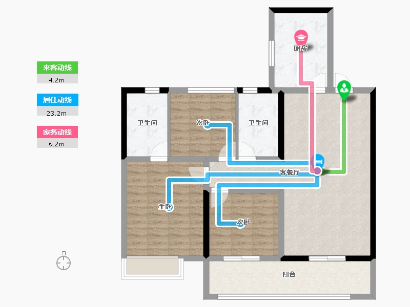 河南省-郑州市-华润置地润园-98.33-户型库-动静线